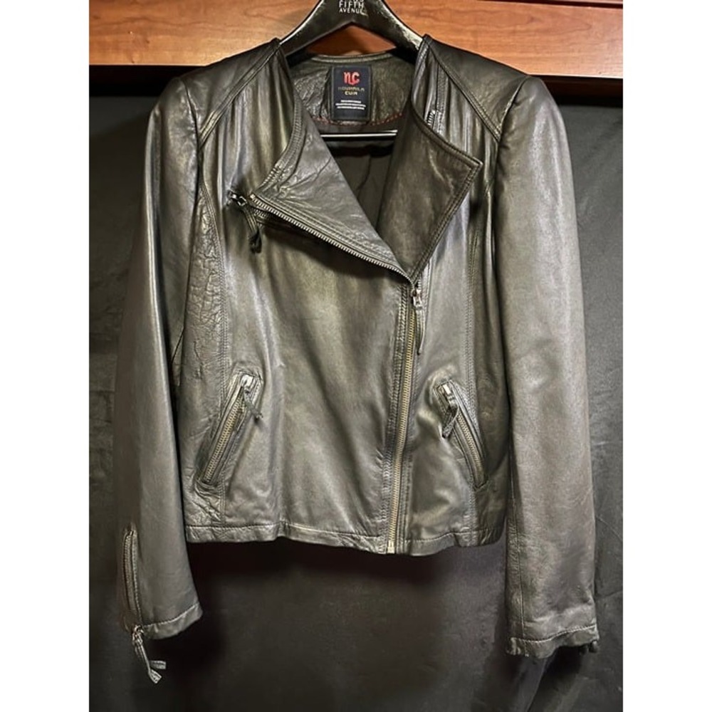 Leather jacket nouhaila cuir‎ lambkin